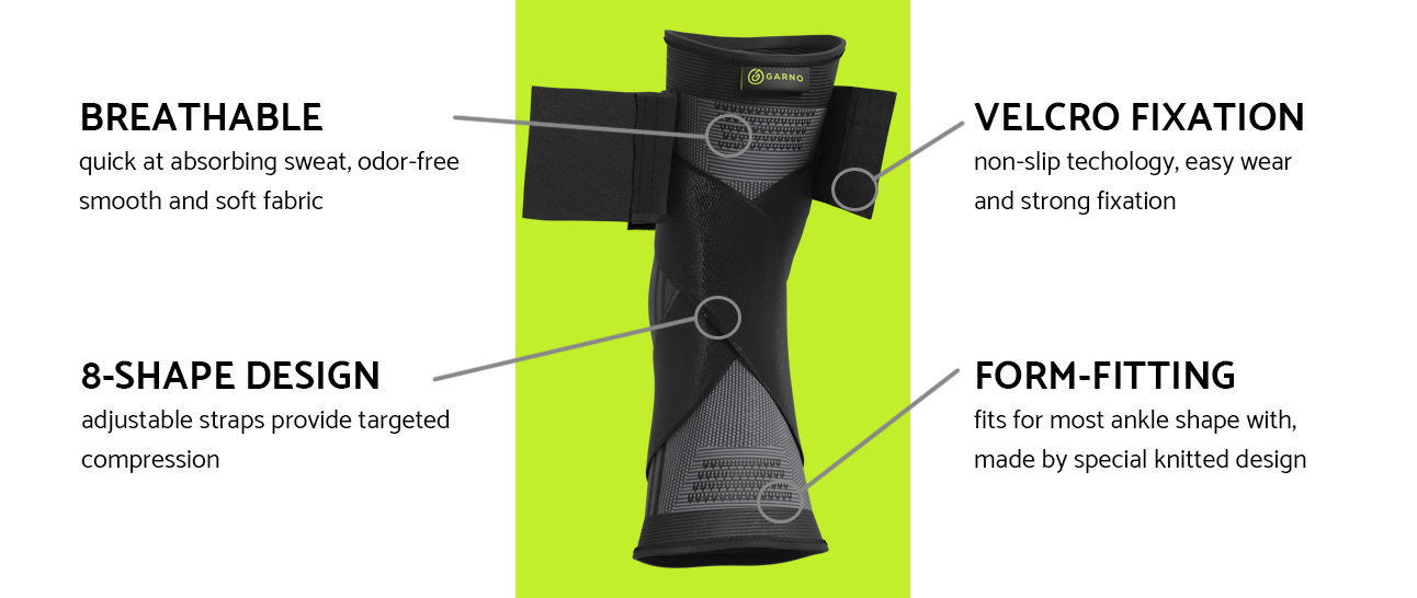 Garno ankle sleeve with straps features